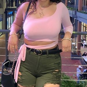 One sided crop top